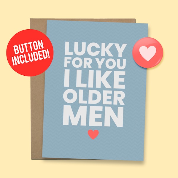 Luck For You Funny Birthday Card, Older Men, Boyfriend Husband Gift