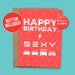 Tesla Inspired Birthday Card Happy Birthday S3XY | Tesla Gift for Him or Her, 60lb. Card stock + 1.5' Button 