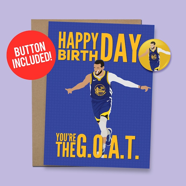 Steph Curry Birthday Card Etsy