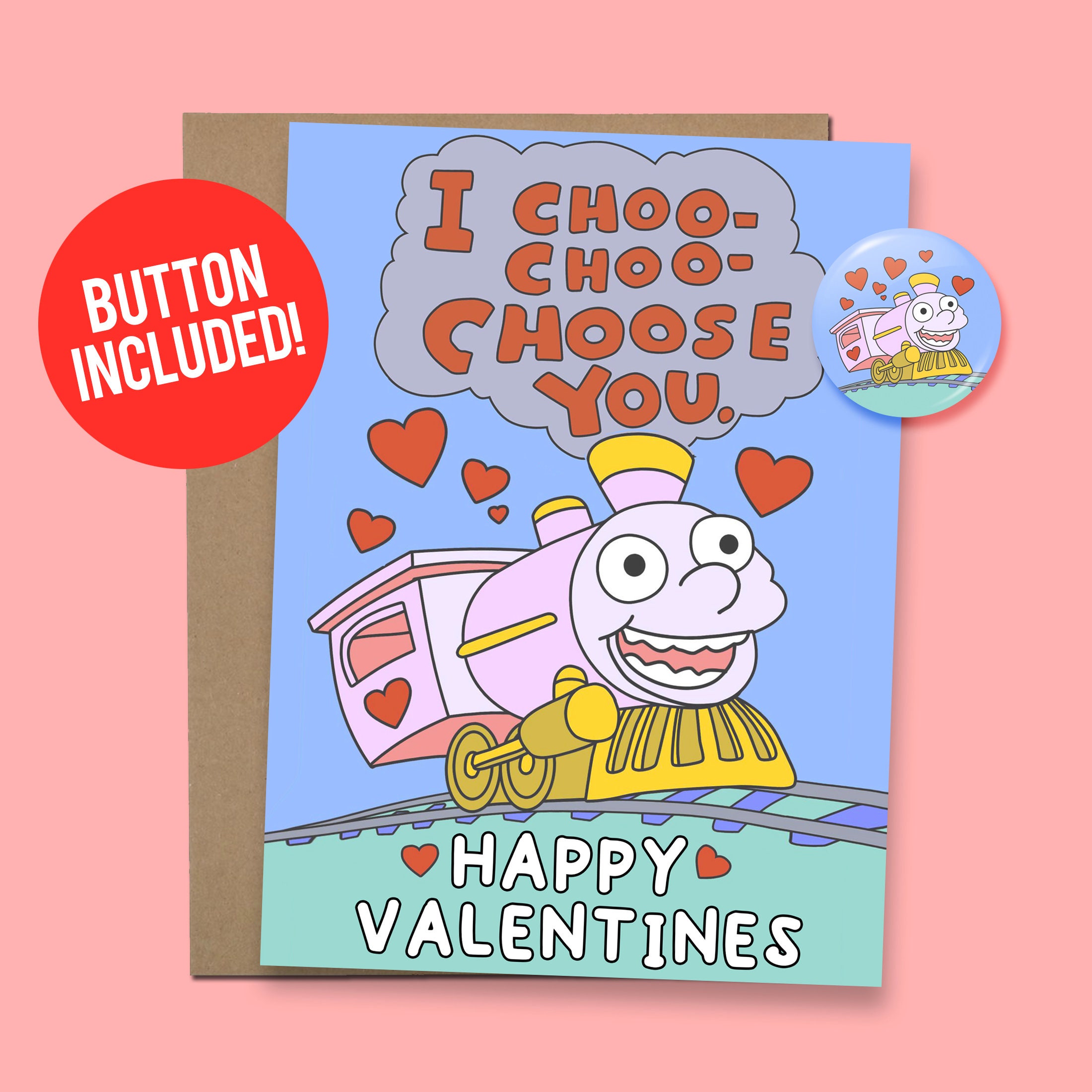 I Choo Choo Choose You Funny Love or Valentine's Day Card - Etsy