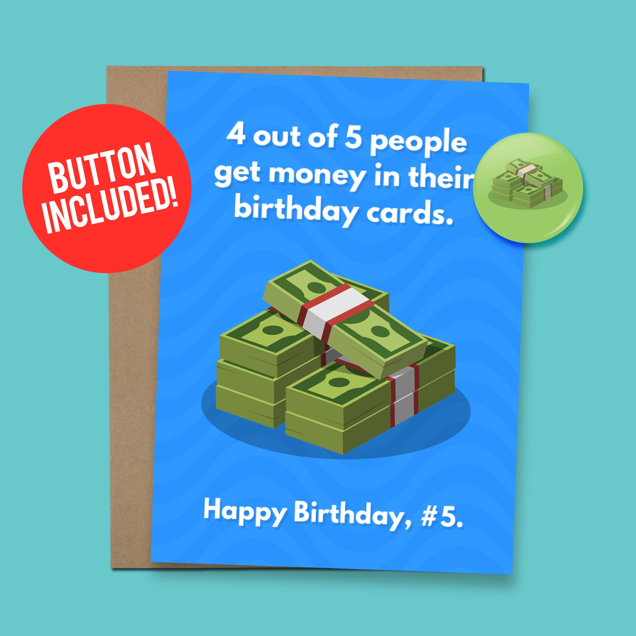 Funny Birthday Card With Money Money Birthday Gift 60lb. Etsy Canada