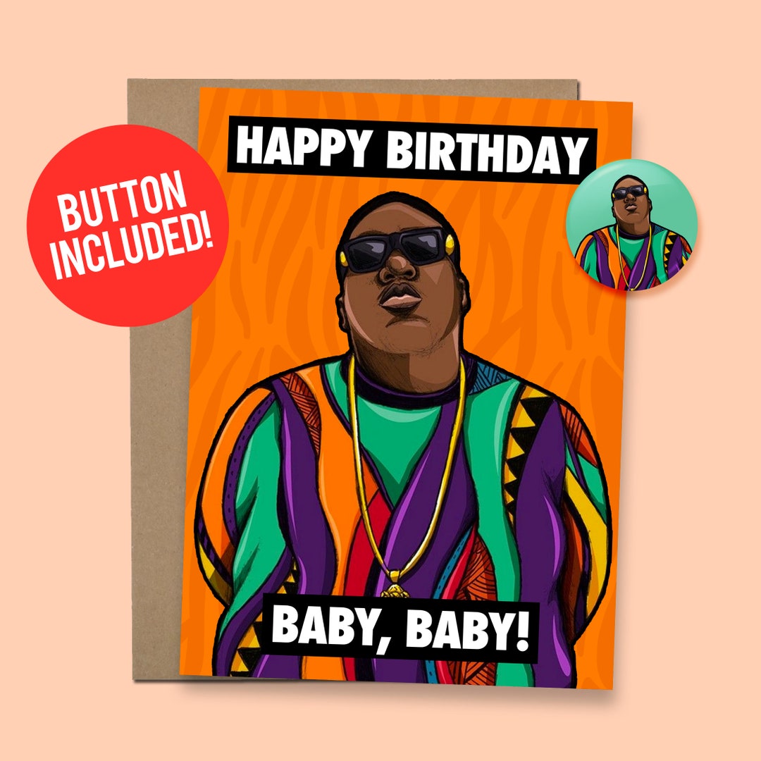 Funny Biggie Small Hip-hop Birthday Card Notorious B.I.G. Gift 60lb