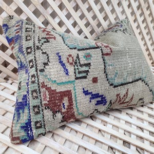 persian carpet pillow,16x24,decorative pillow,bohemian pillow,turkish,vintage,handwoven pillow,home living,home decor,throw pillow,pillow