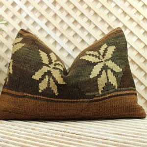 kilim pillow,16x24,decorative pillow,bohemian pillow,turkish,vintage,handwoven pillow,home living,home decor,throw pillow,accent pillow