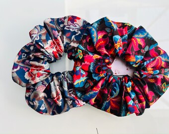 2 XL Liberty London Scrunchies – Handmade Tana Lawn Hair Ties