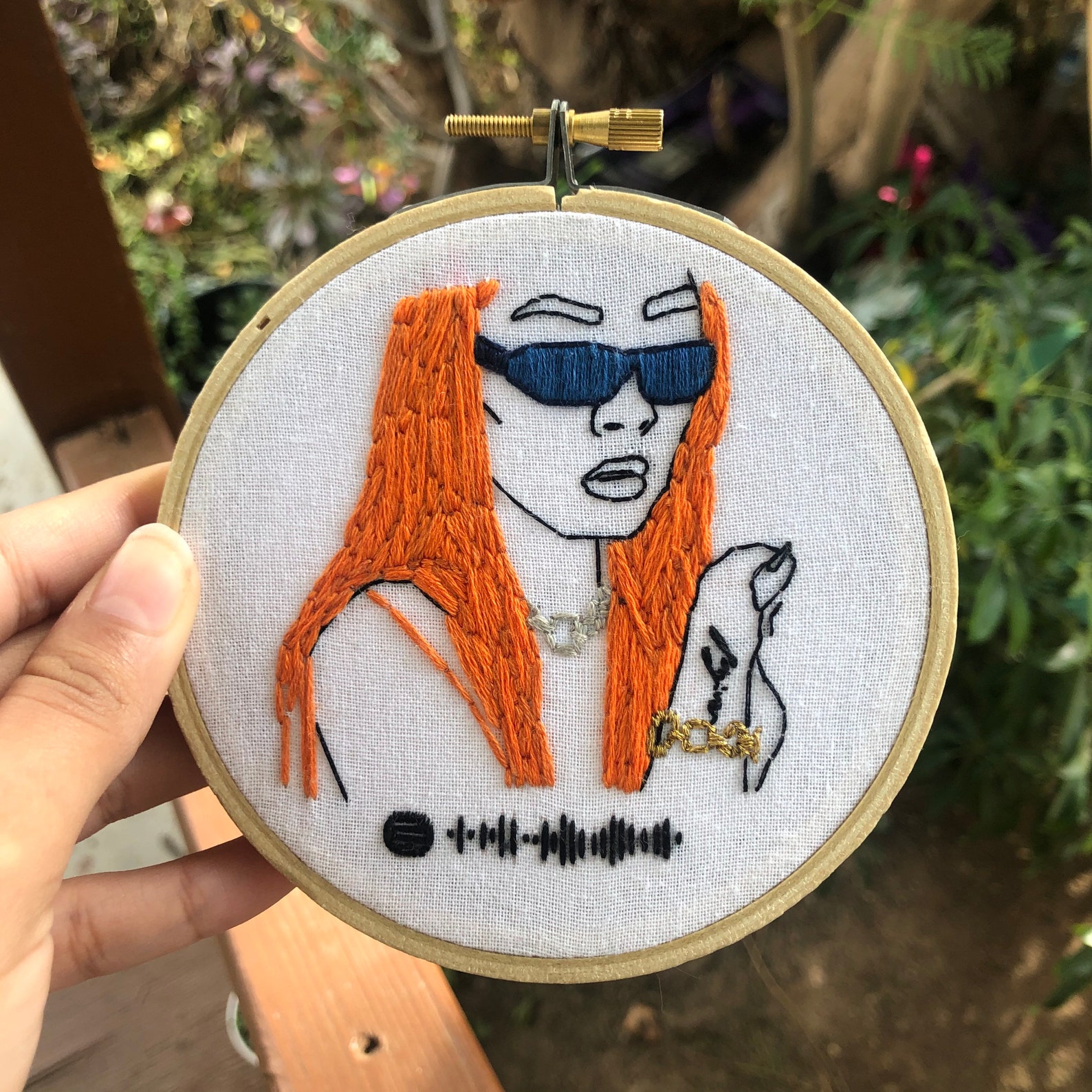 Custom Spotify Code Embroidery With Album Cover/custom Cover Etsy