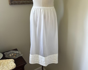 Vintage Fortune Half Slip Falda slip blanca marfil