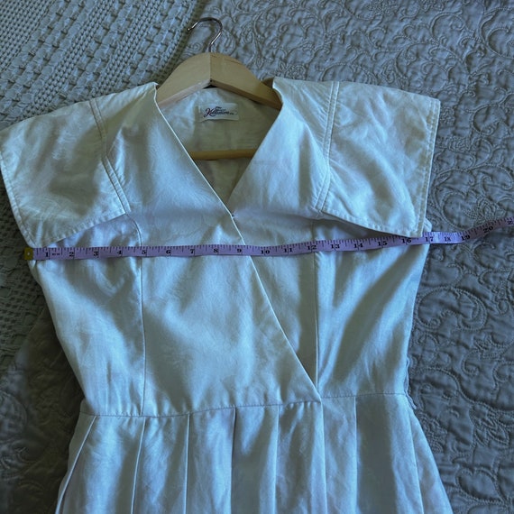 Vintage Cream Romantic Dress Short Sleeve Women's… - image 8