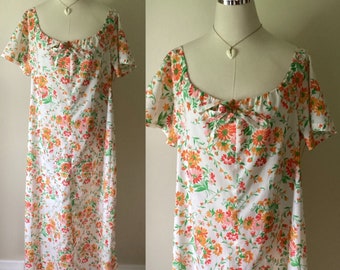 Vintage 1960's 1970's Colorful Hippie Dress