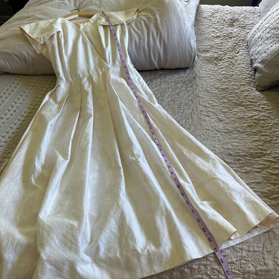Vintage Cream Romantic Dress Short Sleeve Women's… - image 10