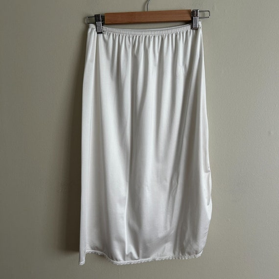 Vintage Ivory White Lace Slip Skirt - Half Slip - image 1