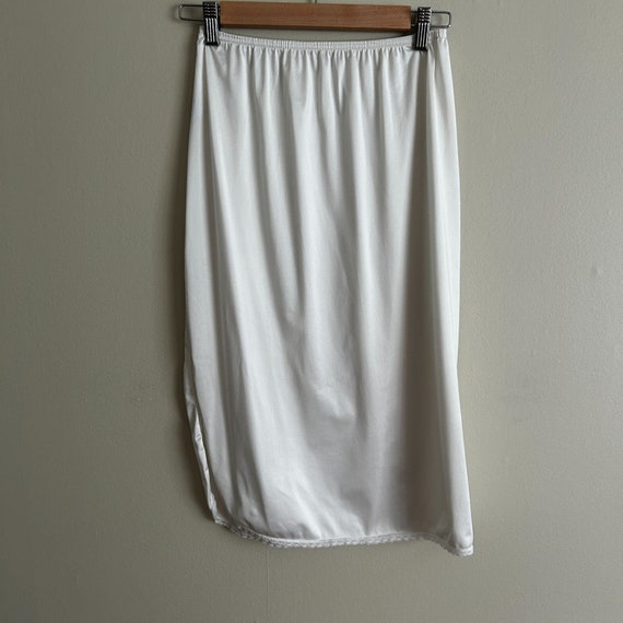 Vintage Ivory White Lace Slip Skirt - Half Slip - image 4