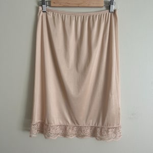 Vintage Champagne Lace Half Slip Skirt