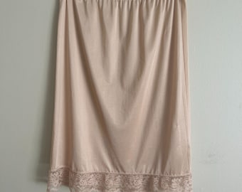 Vintage Champagne Lace Half Slip Skirt