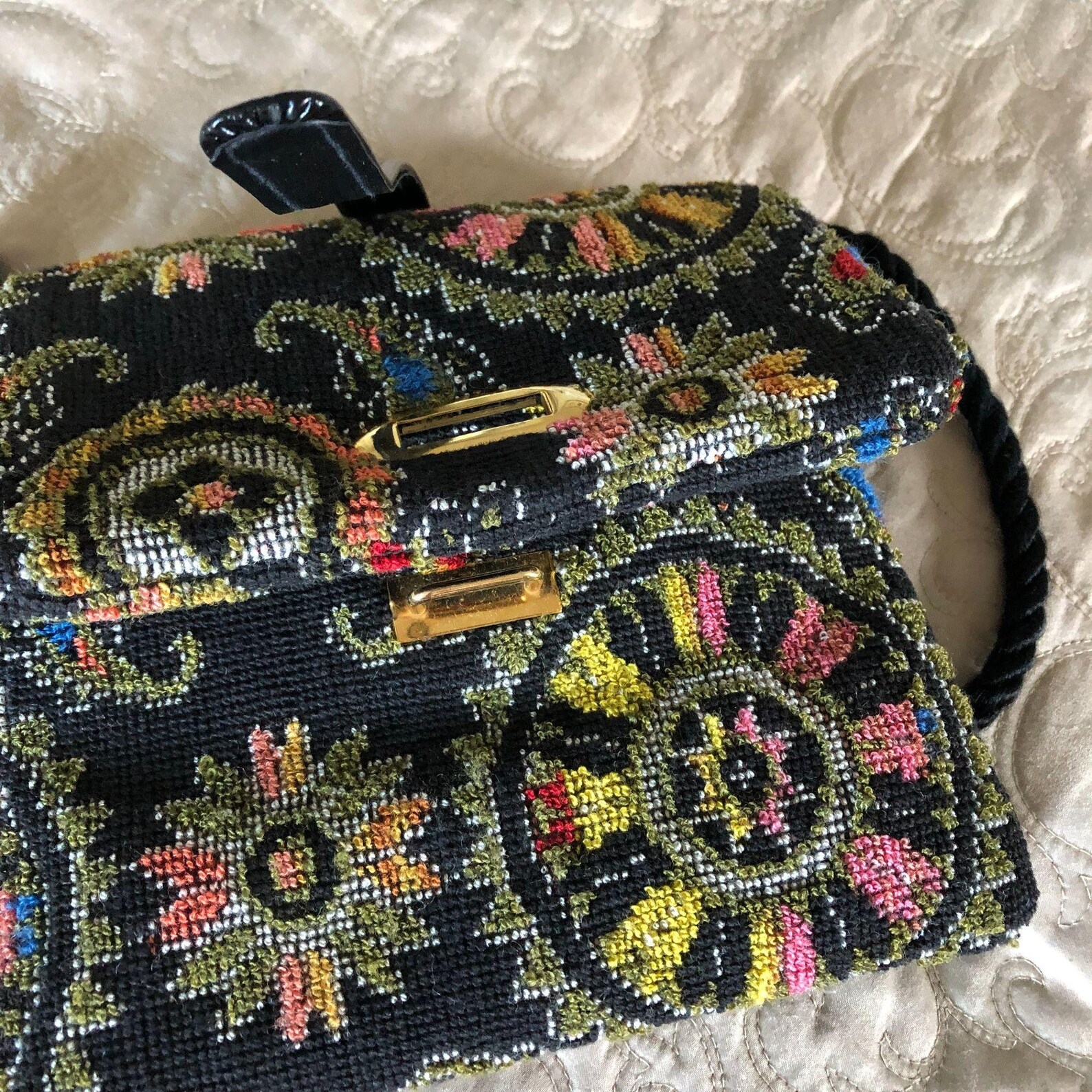 Vintage Handmade Tapestry Hand Bag Purse Artsy Unique Boho Etsy