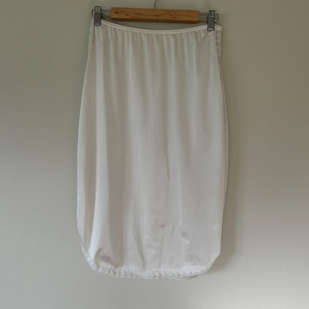 Vintage Ivory White Lace Half Slip Victorian Slip Skirt - Etsy