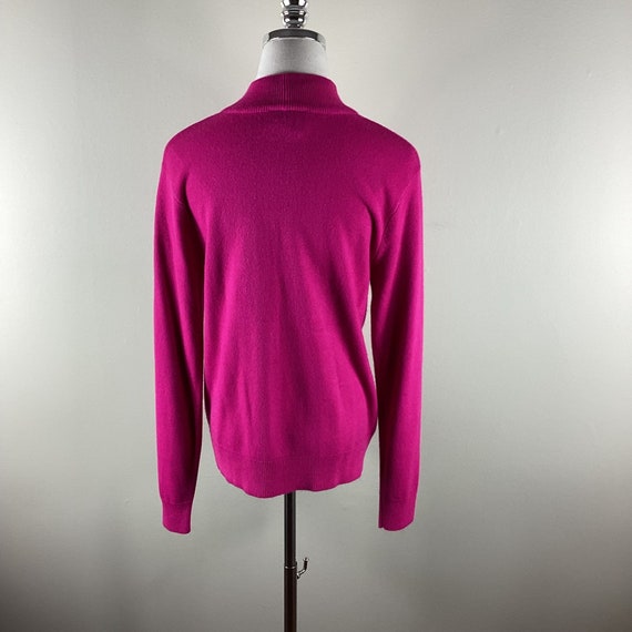 Vintage Hot Pink Mock Neck Sweater - image 8