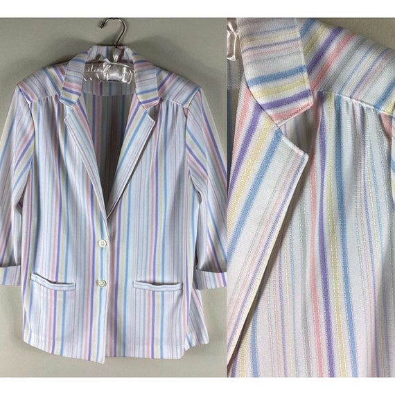 Vintage 70's Rainbow Stripe Blazer