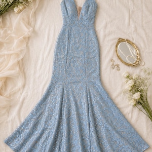 Dusty Blue Prom Dress - Etsy Dusty Blue Prom Dress - Etsy