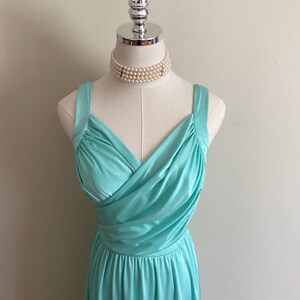 Vintage 70's Montgomery Ward Turquoise Dress image 10