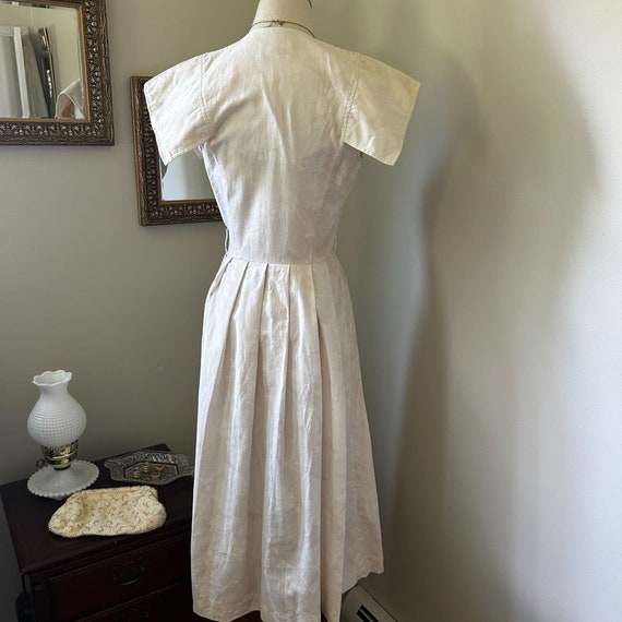 Vintage Cream Romantic Dress Short Sleeve Women's… - image 3