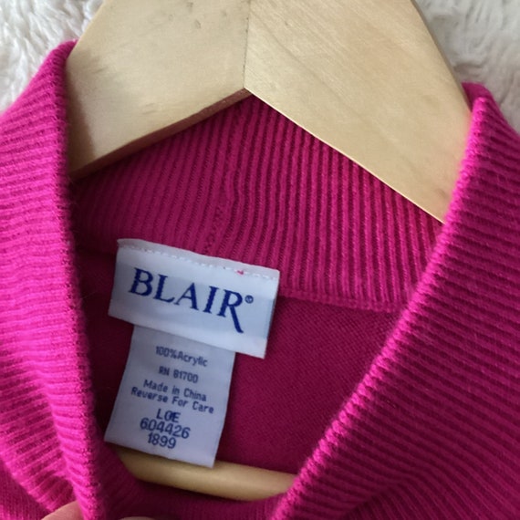 Vintage Hot Pink Mock Neck Sweater - image 2