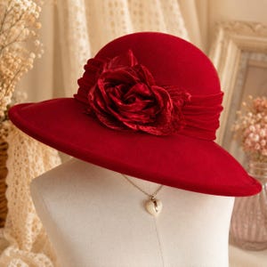 Red Rose Tea Hat - Etsy display picture 3