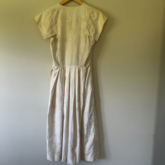 Vintage Cream Romantic Dress Short Sleeve Women's… - image 7