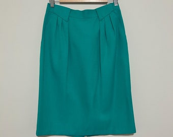 Vintage Teal Straight Skirt