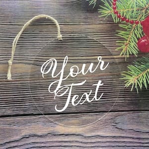 Create your Custom text ornament, personalized Christmas tree ornament, Keepsake Gift, Christmas Gift for family members and friends Bild 1