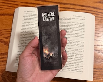 Double-Sided Thriller and Gothic Bookmark, One More Chapter Bookmark, Horror Bookmark, Dark Night Skyline Bookmark
