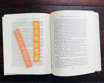 Custom Halloween Name Bookmark, Spooky Personalized Fall Bookmark, 3 Font Styles (Laminated)