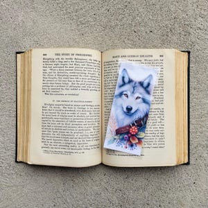 Wolf Bookmark Print: Forest Illustration, Gift for Book Lovers (Digital Download)