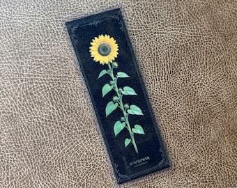 Sunflower Bookmark – Laminated Floral Bookmark for Readers (Approx. 2" x 6")