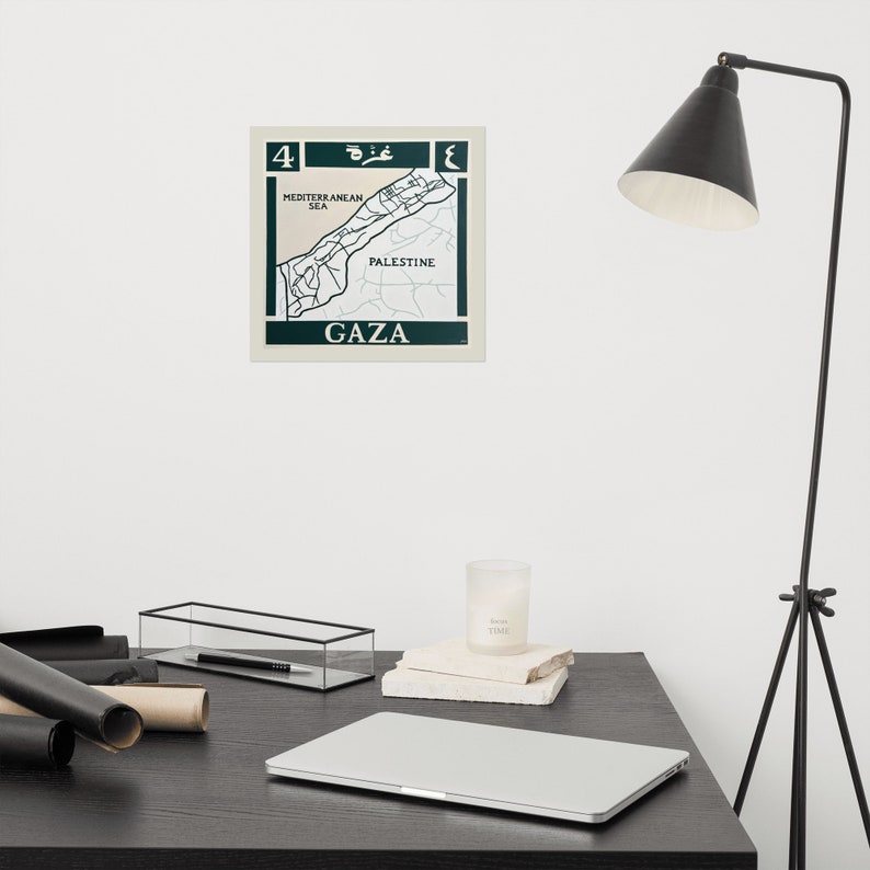 Gaza Print Gaza Map Poster, Palestine Art Print - Etsy