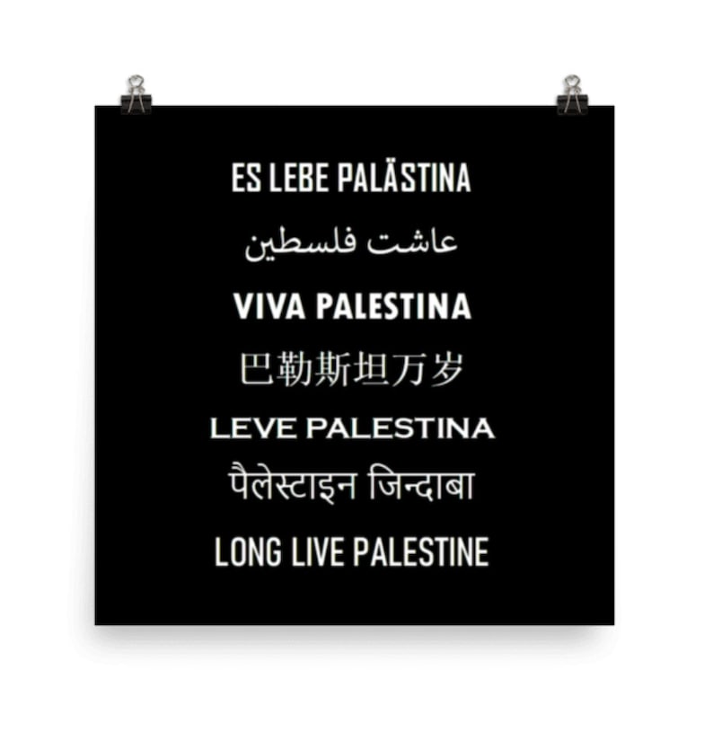 Pelastain Language Long Live Palestine Poster - Etsy