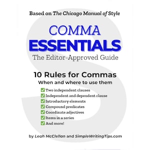 Comma Essentials – Grammar Cheat Sheet for Writers & Editors