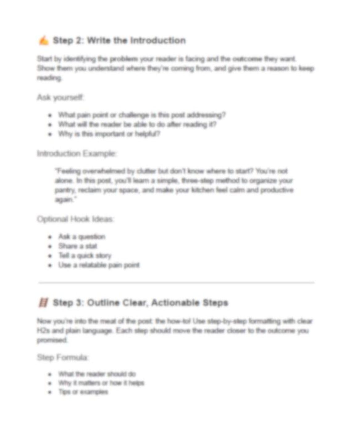 How-to Blog Post Template | Easy Blog Format for Writers & Creators ...