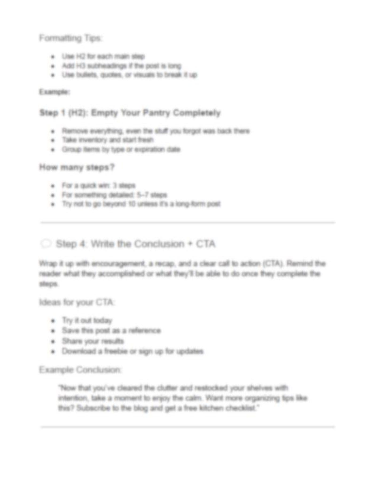 How-to Blog Post Template | Easy Blog Format for Writers & Creators ...
