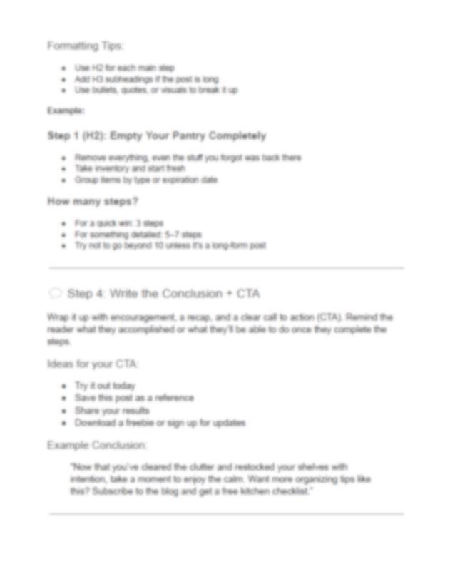 How-to Blog Post Template | Easy Blog Format for Writers & Creators ...