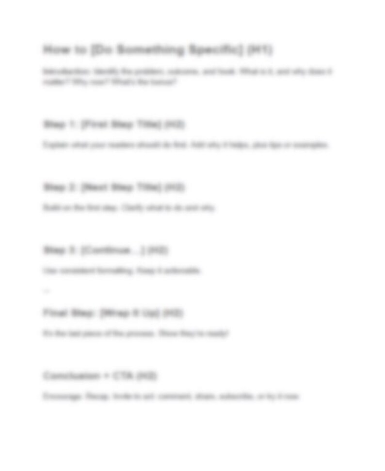 How-to Blog Post Template | Easy Blog Format for Writers & Creators ...