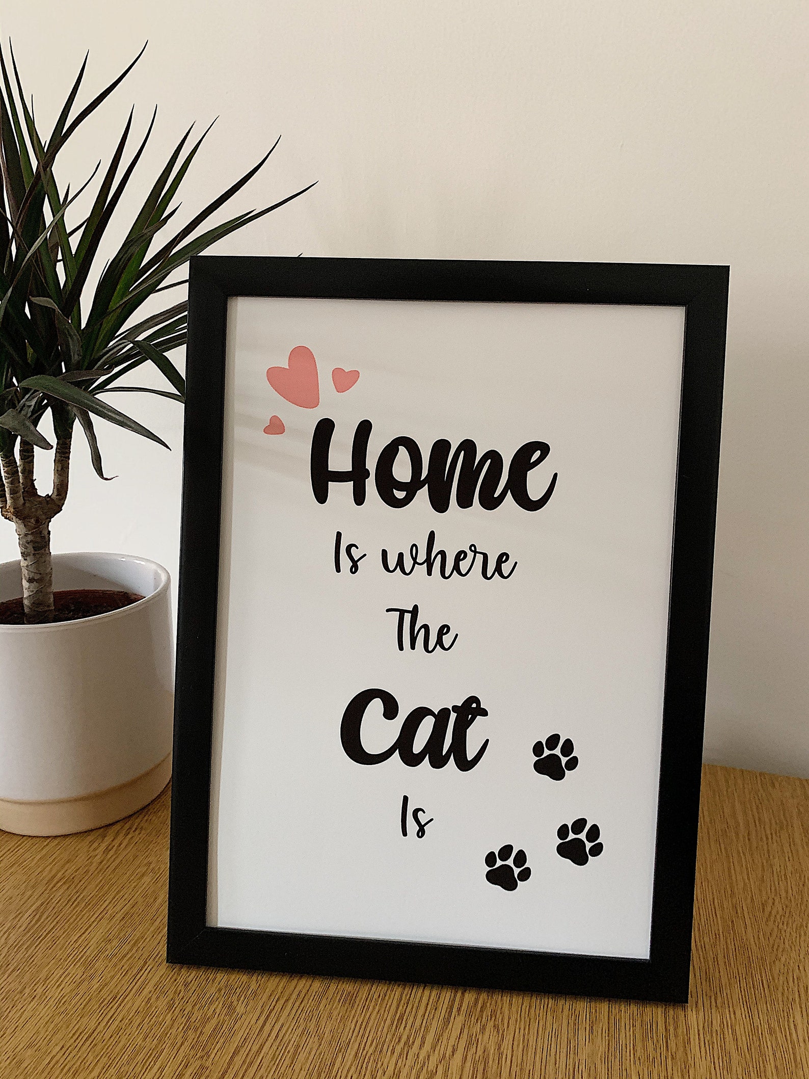 Home is Where the Cat is Print Etsy