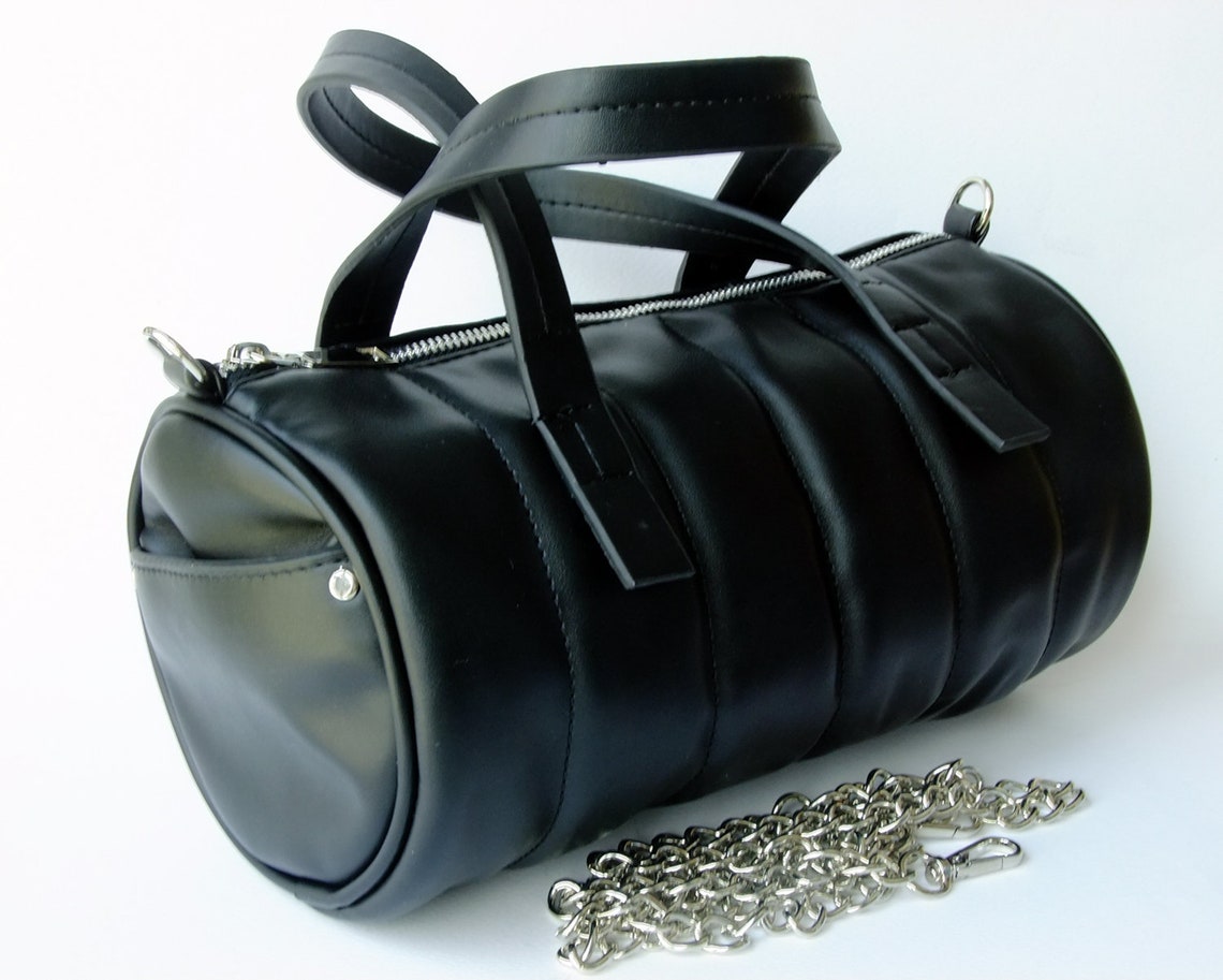 Cylinder Handmade Leather Bag Cylinder Women Bags Cylinder Etsy