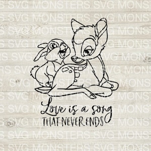 Love is a song that never ends - Thumper SVG