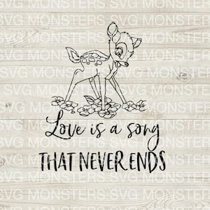 Love is a song that never ends SVG