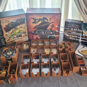 Mage Knight Ultimate + Apocalypse + Emergence Board Game Plastic Insert Organizer