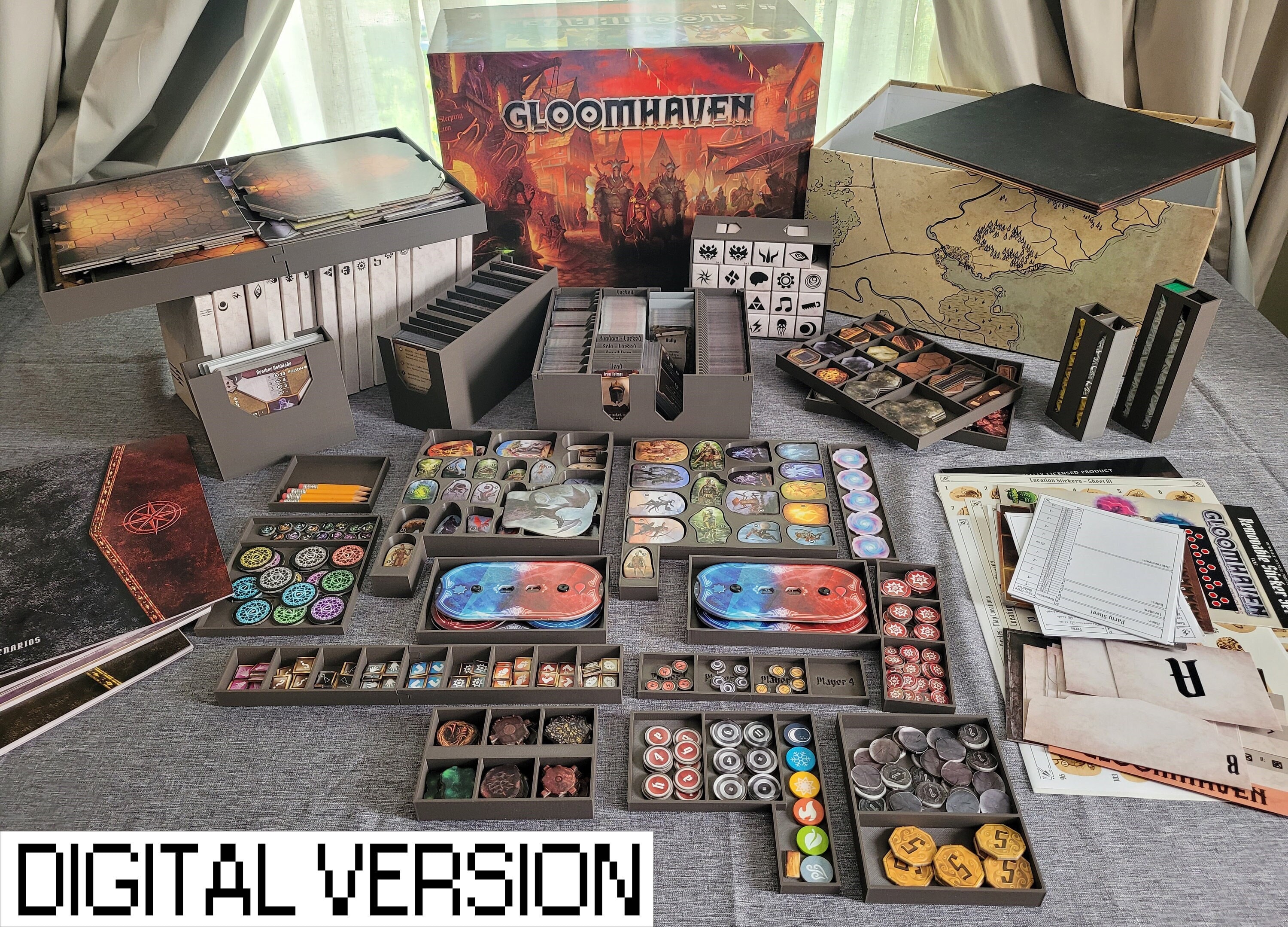 Gloomhaven Compatible Organizer Plans, Fits Forgotten Circles Expansion and  Removable Sticker Sets Do It Yourself DIY Foamcore Insert 