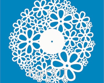 Väggklocka 09 cnc laserskärningsfil SVG DXF EPS