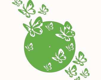 Väggklocka v.10 laserskärningsvektorfil SVG DXF EPS