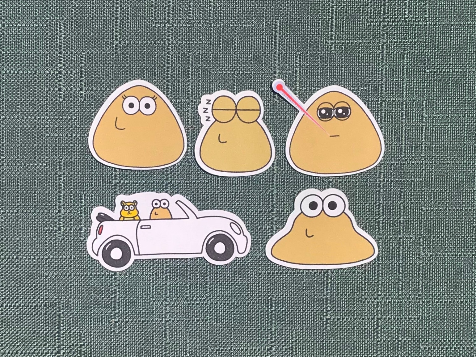 Emo Pou Stickers for Sale